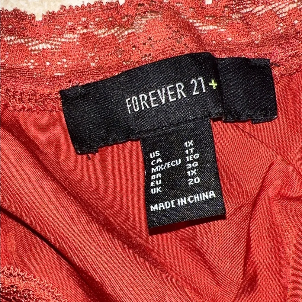 Forever 21 Rust Off-Shoulder Cropped Top - Picture 3 of 4